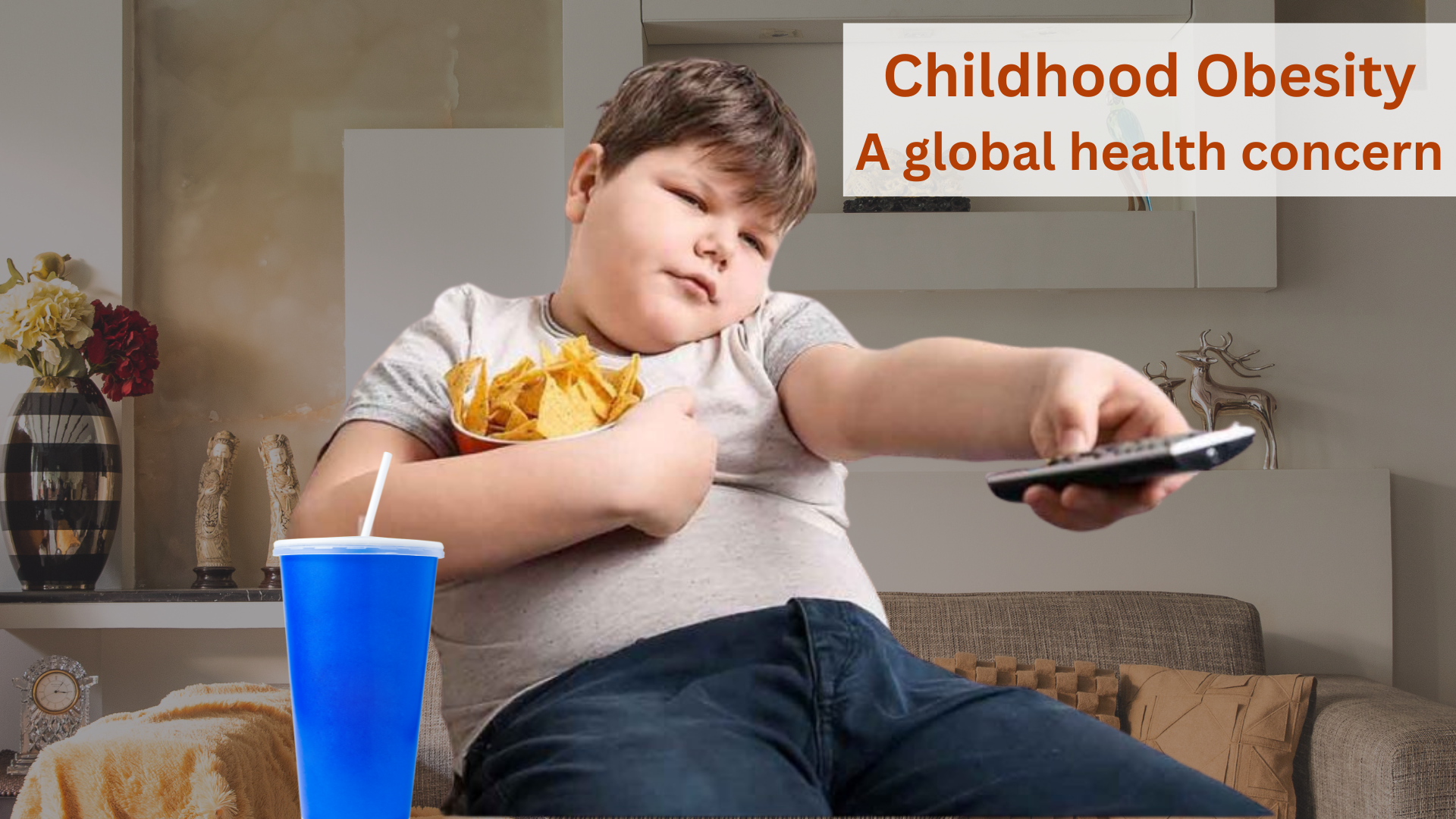 a boy with childhood obesity